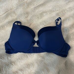 La vie en Rose 32B Blue Bra satin trim